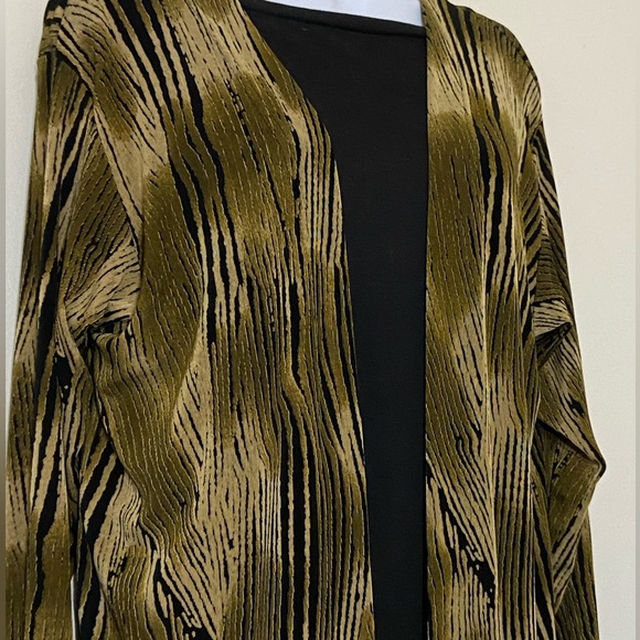 VINTAGE A TOUCH OF CLASS Kimono Animal Print Lightweight Jacket Womens Size XS - Picture 4 of 5